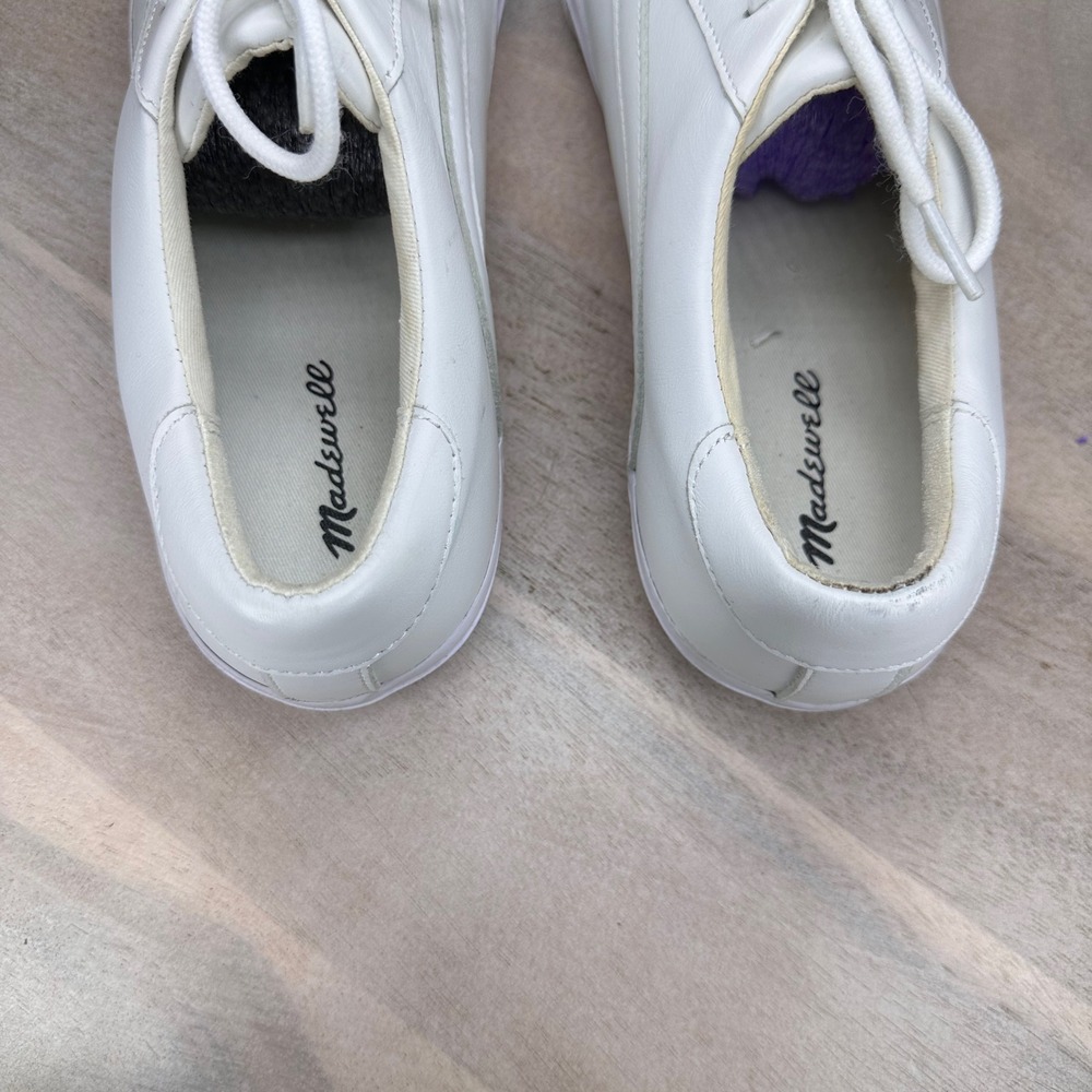 Madewell Sidewalk Low Top Sneakers White Leather Mens 8.5 Womens 9.5 - Picture 11 of 12